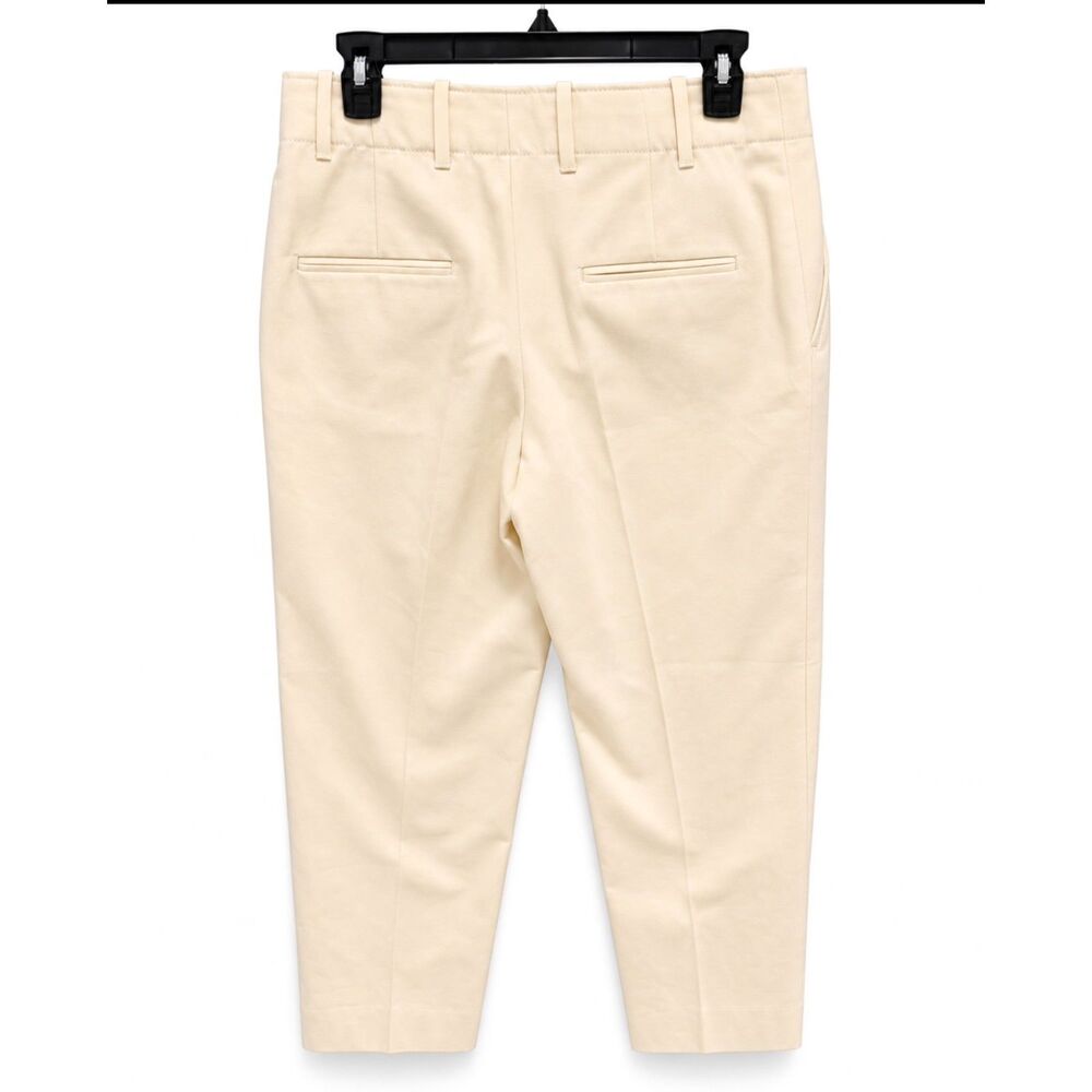 Zara ZW Collection Ecru Cropped Cotton Pants - Size S or M NWT - Picture 2 of 3